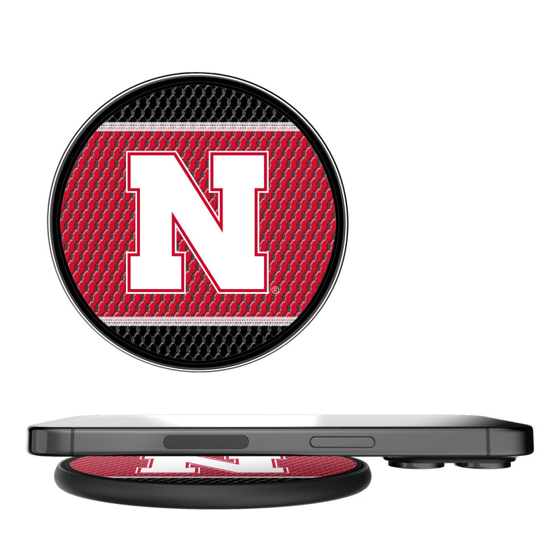 University of Nebraska Huskers Block N Mesh 15-Watt Wireless Charger