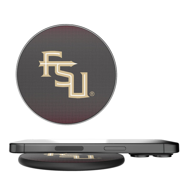 Florida State University Seminoles Athletic Wordmark Linen 15-Watt Wireless Charger