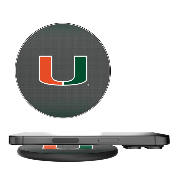 University of Miami Hurricanes Linen 15-Watt Wireless Charger
