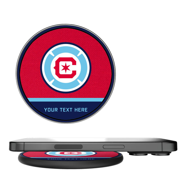 Chicago Fire Personalized Endzone Solid 15-Watt Wireless Charger