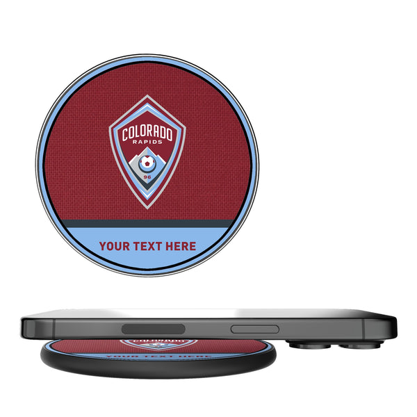 Colorado Rapids Personalized Endzone Solid 15-Watt Wireless Charger