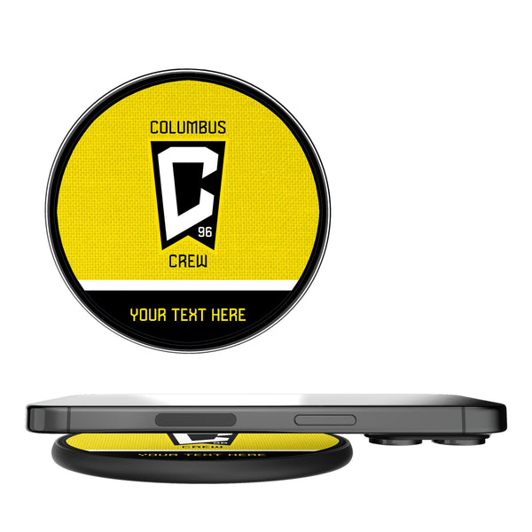 Columbus Crew Personalized Endzone Solid 15-Watt Wireless Charger