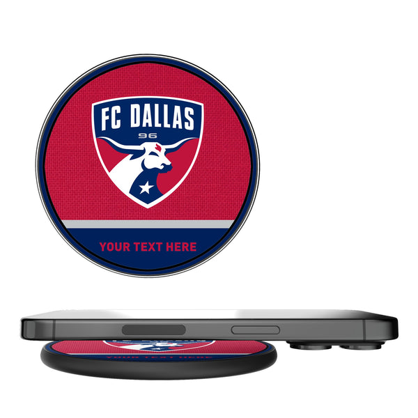 FC Dallas Personalized Endzone Solid 15-Watt Wireless Charger
