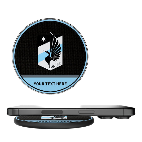 Minnesota United FC Personalized Endzone Solid 15-Watt Wireless Charger