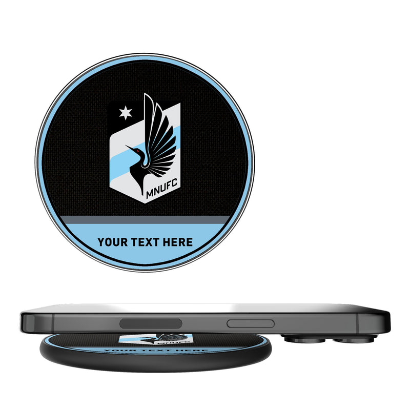 Minnesota United FC Personalized Endzone Solid 15-Watt Wireless Charger