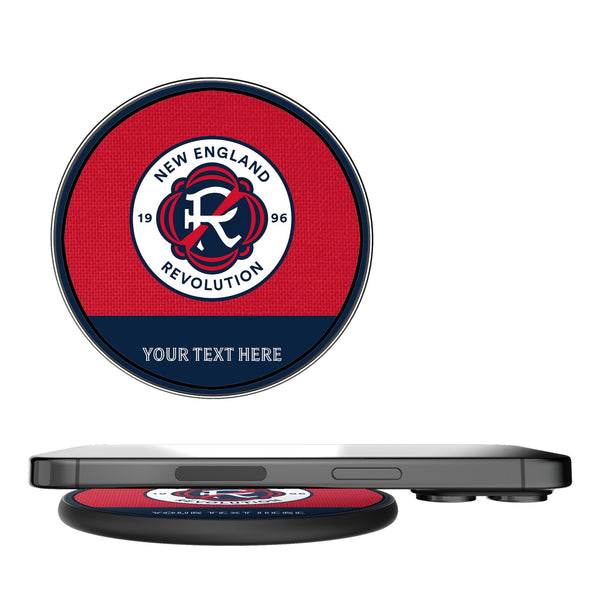 New England Revolution Personalized Endzone Solid 15-Watt Wireless Charger