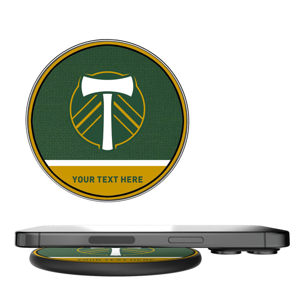 Portland Timbers Personalized Endzone Solid 15-Watt Wireless Charger