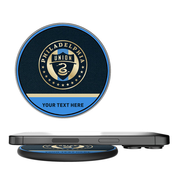 Philadelphia Union Personalized Endzone Solid 15-Watt Wireless Charger
