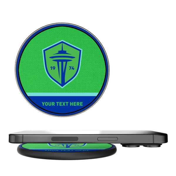 Seattle Sounders FC Personalized Endzone Solid 15-Watt Wireless Charger