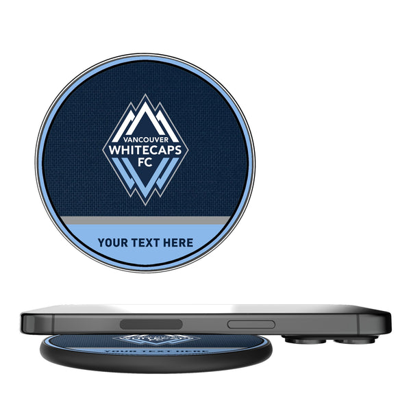 Vancouver Whitecaps Personalized Endzone Solid 15-Watt Wireless Charger
