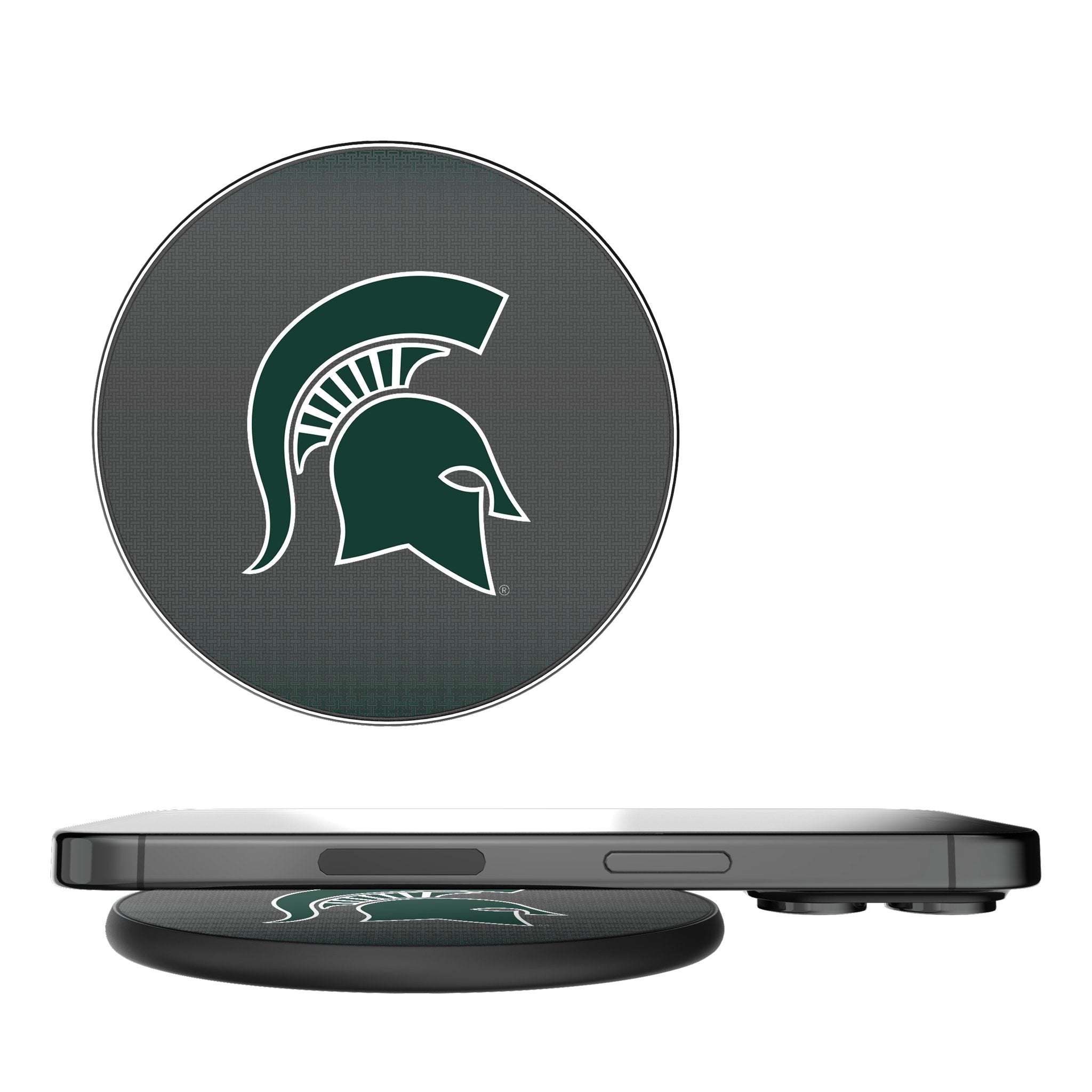 Michigan State University Spartans Linen 15-Watt Wireless Charger