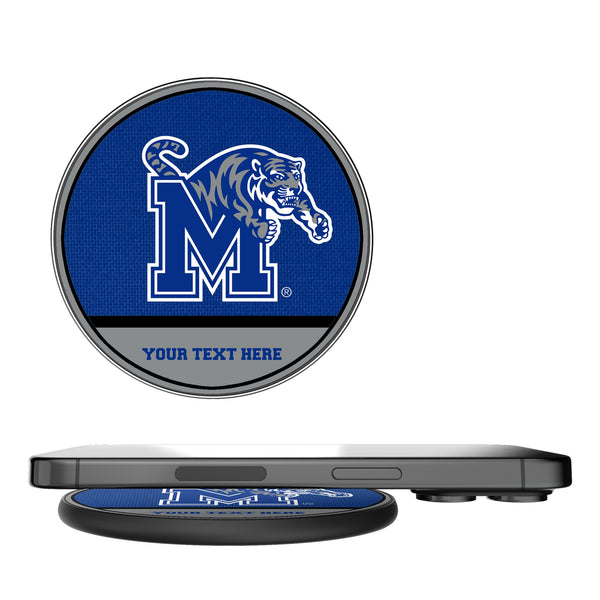 University of Memphis Tigers Personalized Endzone Solid 15-Watt Wireless Charger