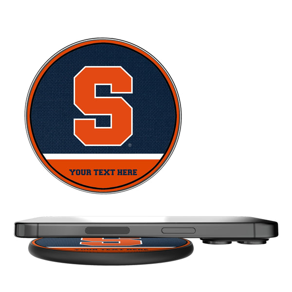 Syracuse University Orange Personalized Endzone Solid 15-Watt Wireless Charger
