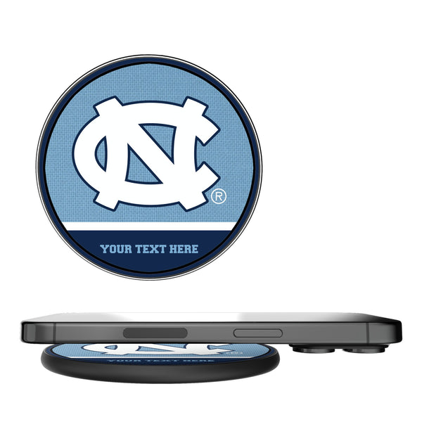 University of North Carolina Tar Heels Personalized Endzone Solid 15-Watt Wireless Charger
