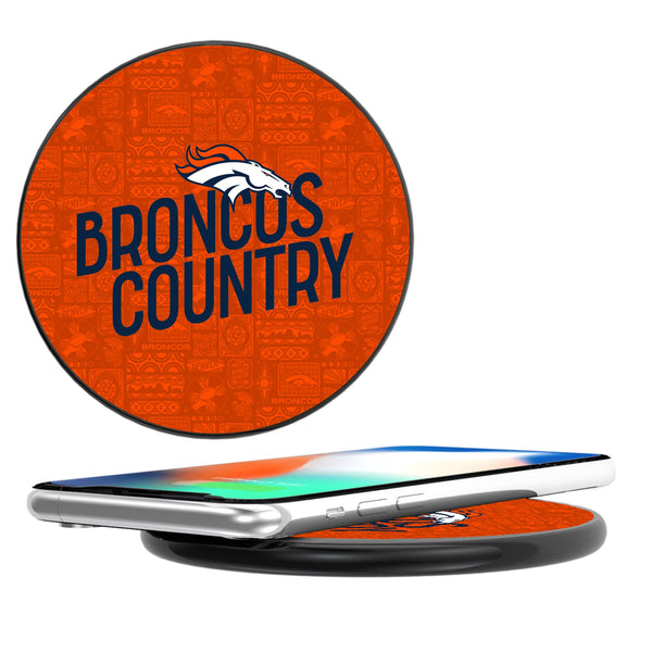 Denver Broncos 2024 Illustrated Limited Edition 15-Watt Wireless Charger