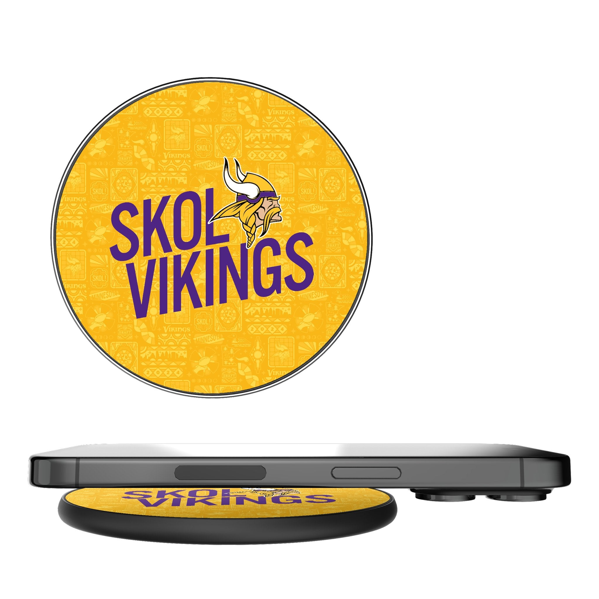 Minnesota Vikings 2024 Illustrated Limited Edition 15-Watt Wireless Charger