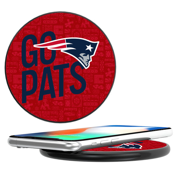 New England Patriots 2024 Illustrated Limited Edition 15-Watt Wireless Charger