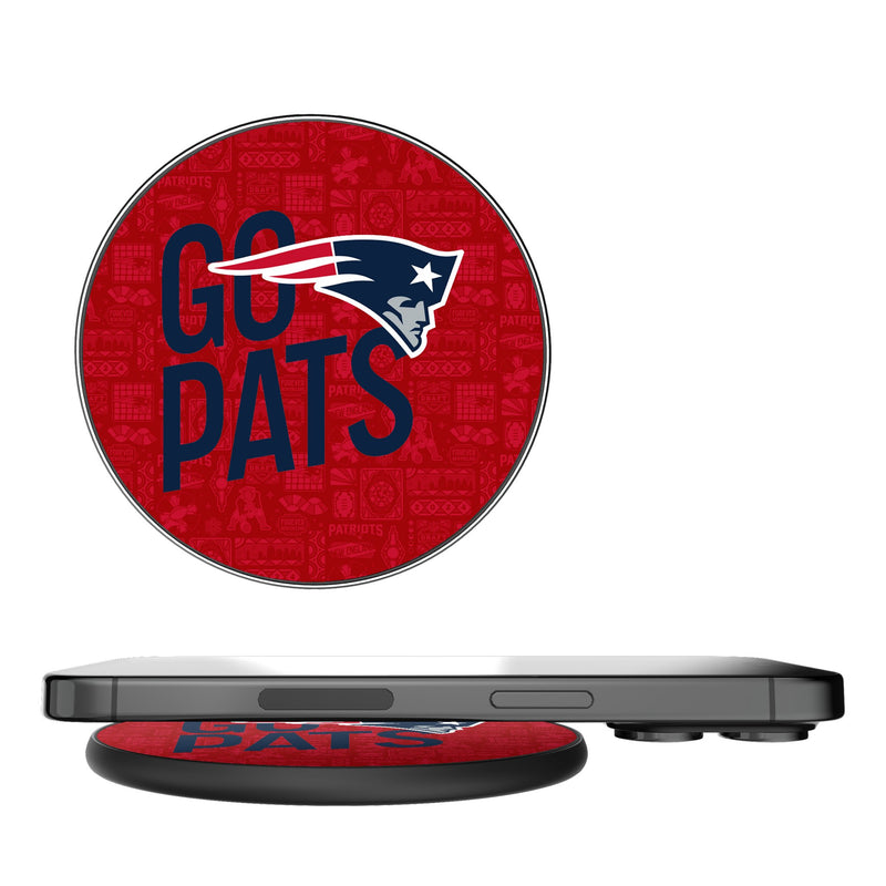 New England Patriots 2024 Illustrated Limited Edition 15-Watt Wireless Charger