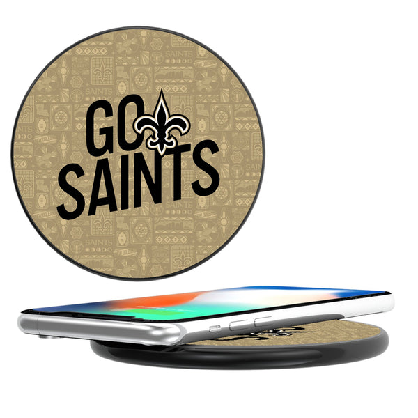 New Orleans Saints 2024 Illustrated Limited Edition 15-Watt Wireless Charger