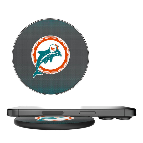 Miami Dolphins 1966-1973 Historic Collection Linen 15-Watt Wireless Charger