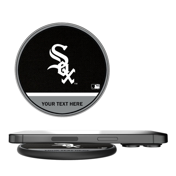 Chicago White Sox Personalized Endzone Solid 15-Watt Wireless Charger