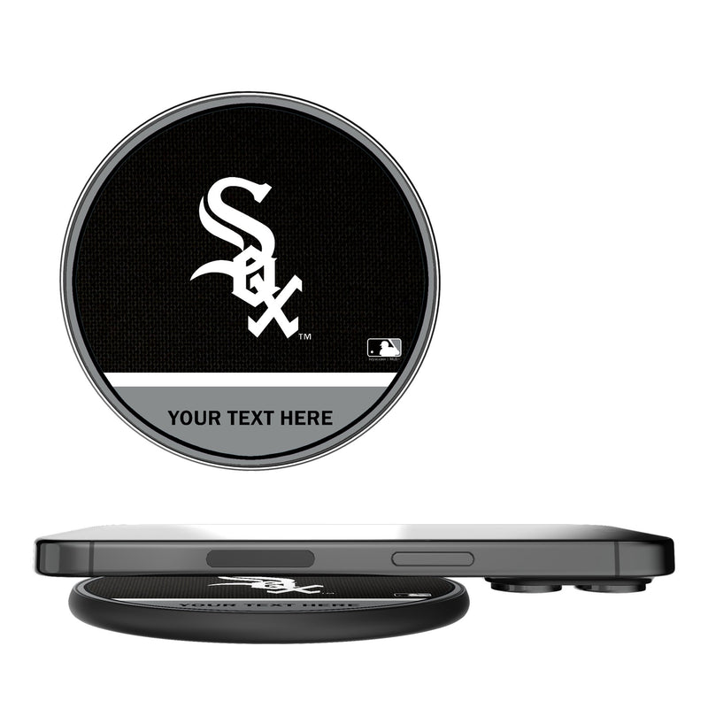 Chicago White Sox Personalized Endzone Solid 15-Watt Wireless Charger