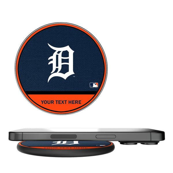 Detroit Tigers Personalized Endzone Solid 15-Watt Wireless Charger