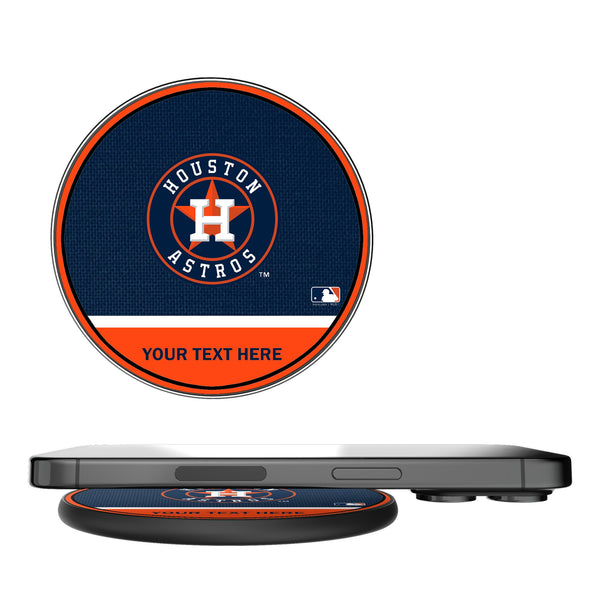 Houston Astros Personalized Endzone Solid 15-Watt Wireless Charger
