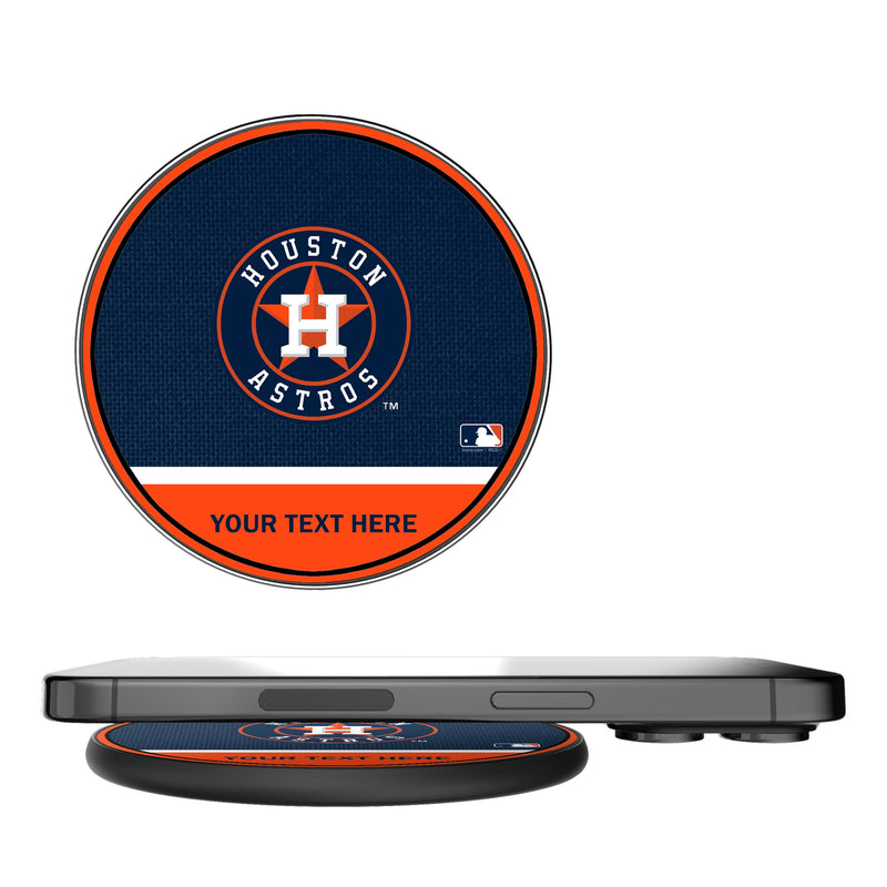 Houston Astros Personalized Endzone Solid 15-Watt Wireless Charger