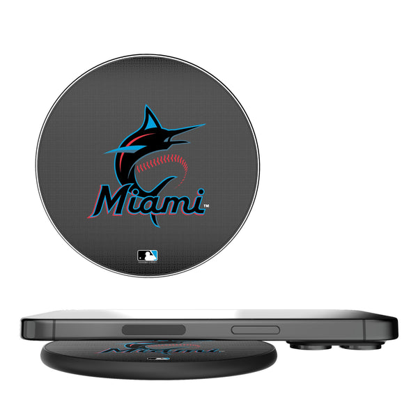 Miami Marlins Linen 15-Watt Wireless Charger