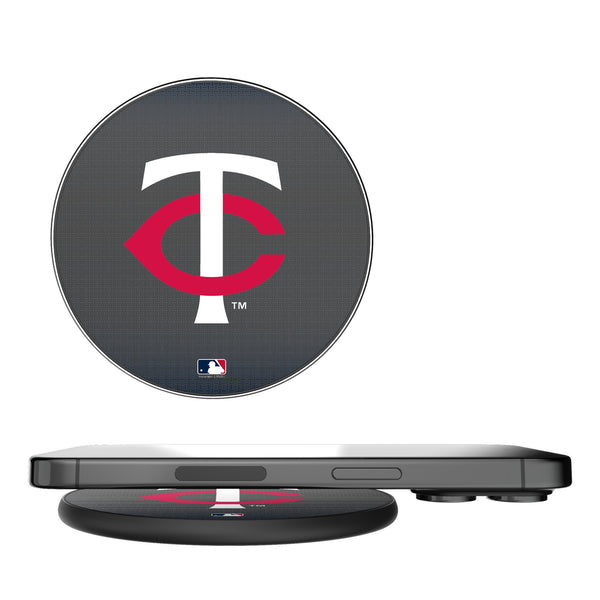Minnesota Twins Linen 15-Watt Wireless Charger