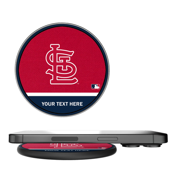 St Louis Cardinals Personalized Endzone Solid 15-Watt Wireless Charger