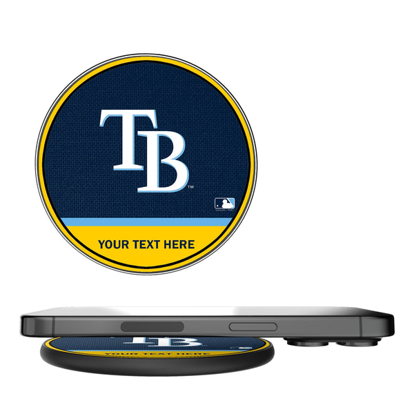 Tampa Bay Rays Personalized Endzone Solid 15-Watt Wireless Charger