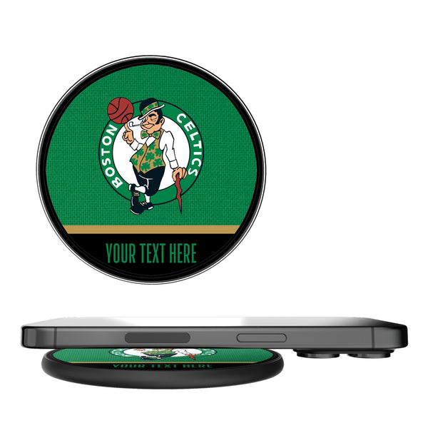 Boston Celtics Personalized Endzone Solid 15-Watt Wireless Charger