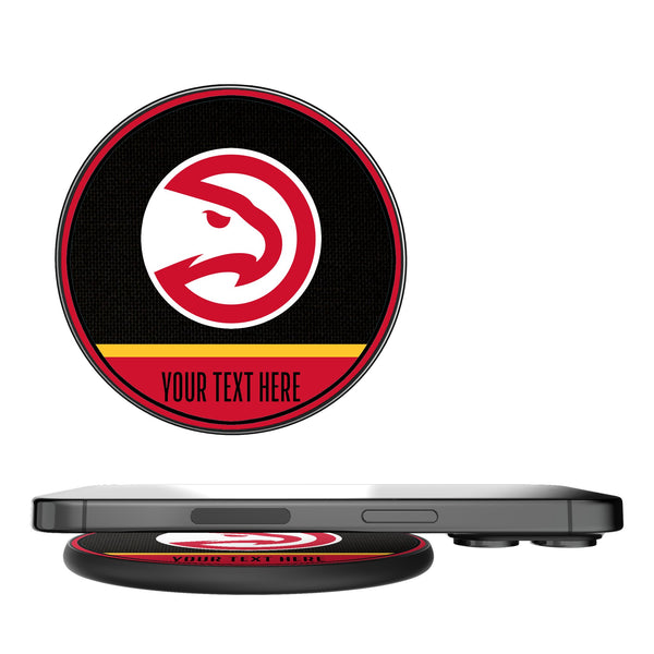 Atlanta Hawks Personalized Endzone Solid 15-Watt Wireless Charger