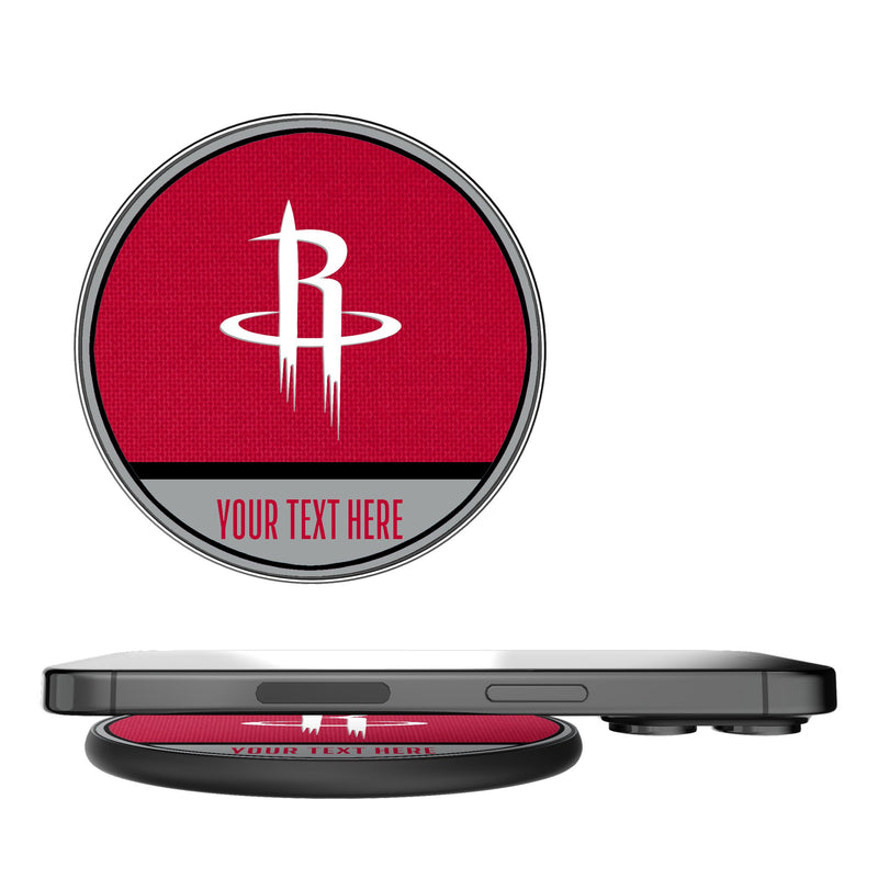 Houston Rockets Personalized Endzone Solid 15-Watt Wireless Charger