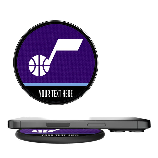 Utah Jazz Personalized Endzone Solid 15-Watt Wireless Charger
