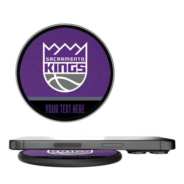 Sacramento Kings Personalized Endzone Solid 15-Watt Wireless Charger