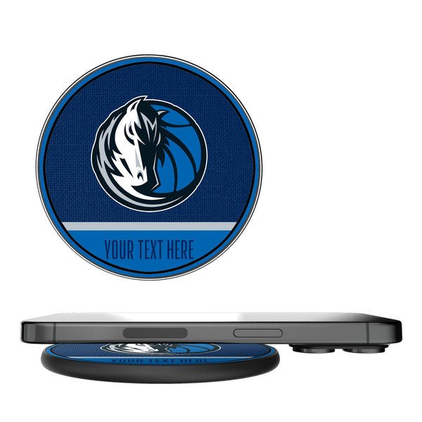 Dallas Mavericks Personalized Endzone Solid 15-Watt Wireless Charger