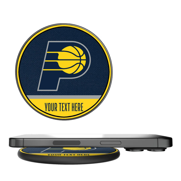 Indiana Pacers Personalized Endzone Solid 15-Watt Wireless Charger