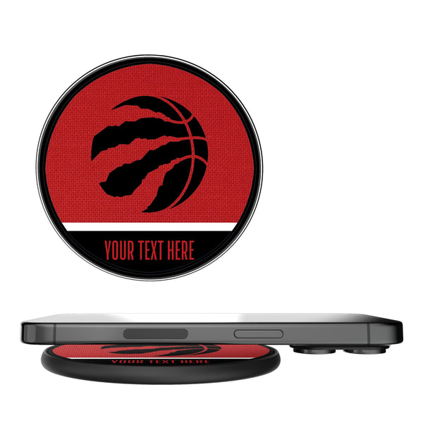 Toronto Raptors Personalized Endzone Solid 15-Watt Wireless Charger