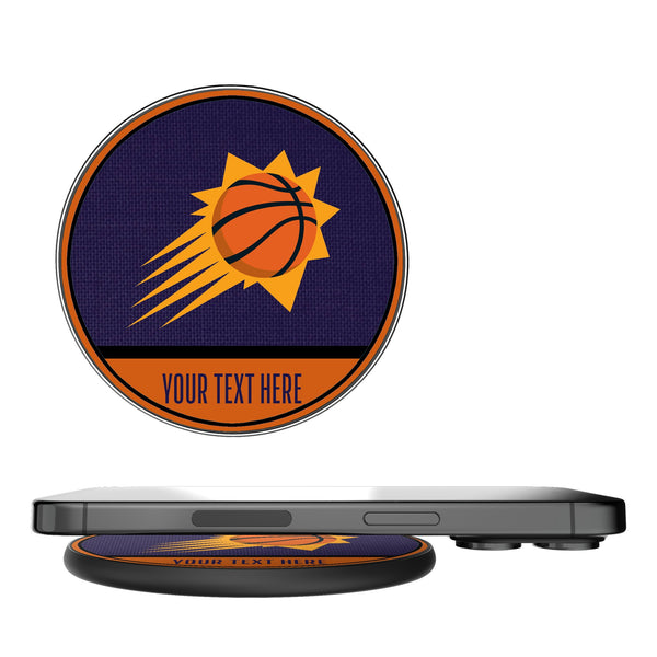 Phoenix Suns Personalized Endzone Solid 15-Watt Wireless Charger