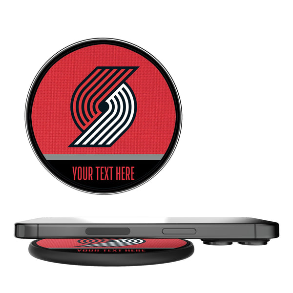 Portland Trail Blazers Personalized Endzone Solid 15-Watt Wireless Charger