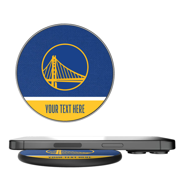 Golden State Warriors Personalized Endzone Solid 15-Watt Wireless Charger