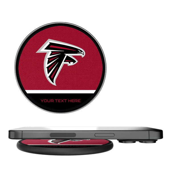 Atlanta Falcons Personalized Endzone Solid 15-Watt Wireless Charger