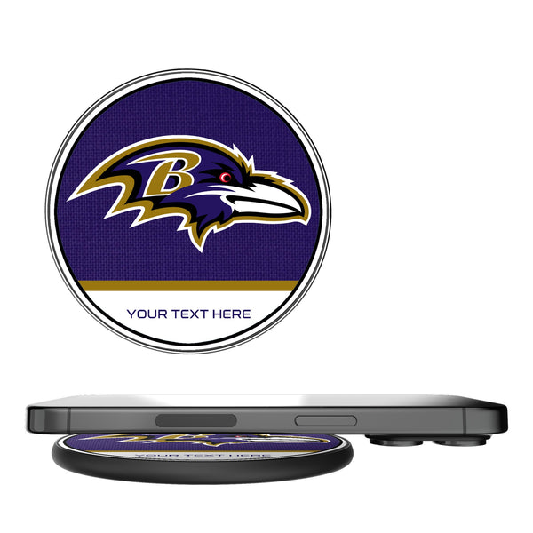Baltimore Ravens Personalized Endzone Solid 15-Watt Wireless Charger