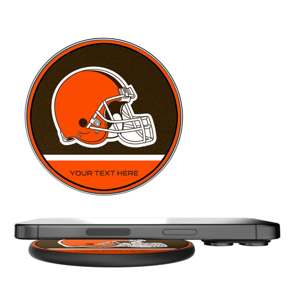 Cleveland Browns Personalized Endzone Solid 15-Watt Wireless Charger