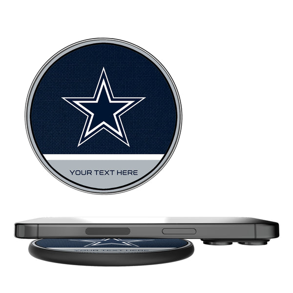 Dallas Cowboys Personalized Endzone Solid 15-Watt Wireless Charger
