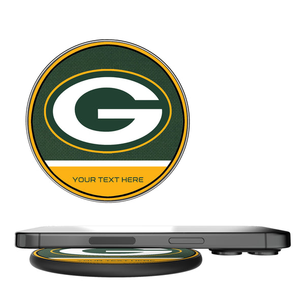 Green Bay Packers Personalized Endzone Solid 15-Watt Wireless Charger