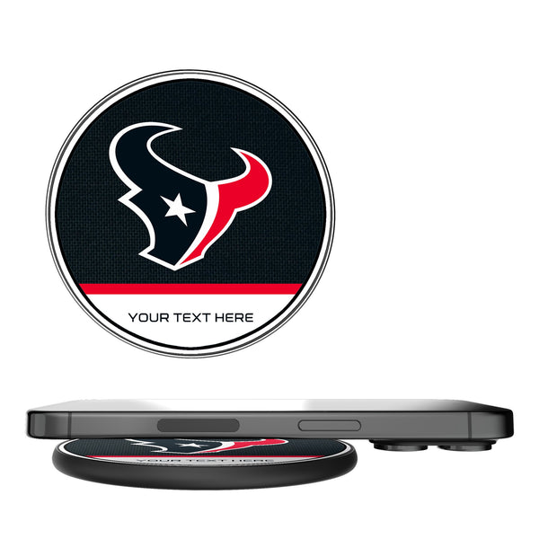 Houston Texans Personalized Endzone Solid 15-Watt Wireless Charger